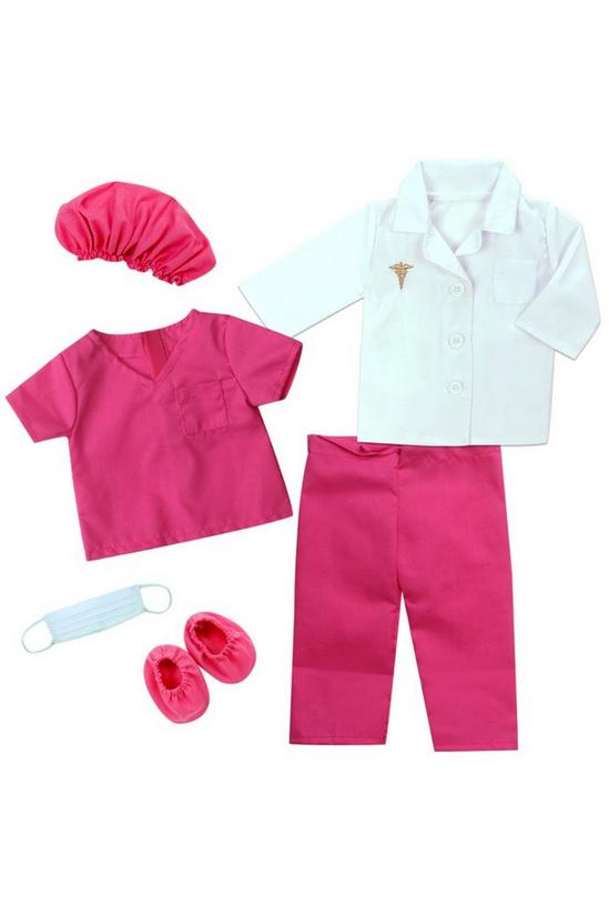 Teamson Kids Sophia’s 6 Piece 18" Doll Doctors Outfit with Accessories & Doll Shoes 1