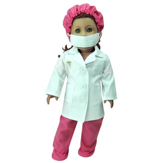Teamson Kids Sophia’s 6 Piece 18" Doll Doctors Outfit with Accessories & Doll Shoes 3
