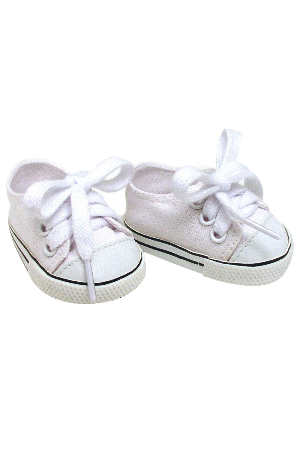 Sophia’s 18" Baby Doll Trainers with Laces, White Dolls Shoes