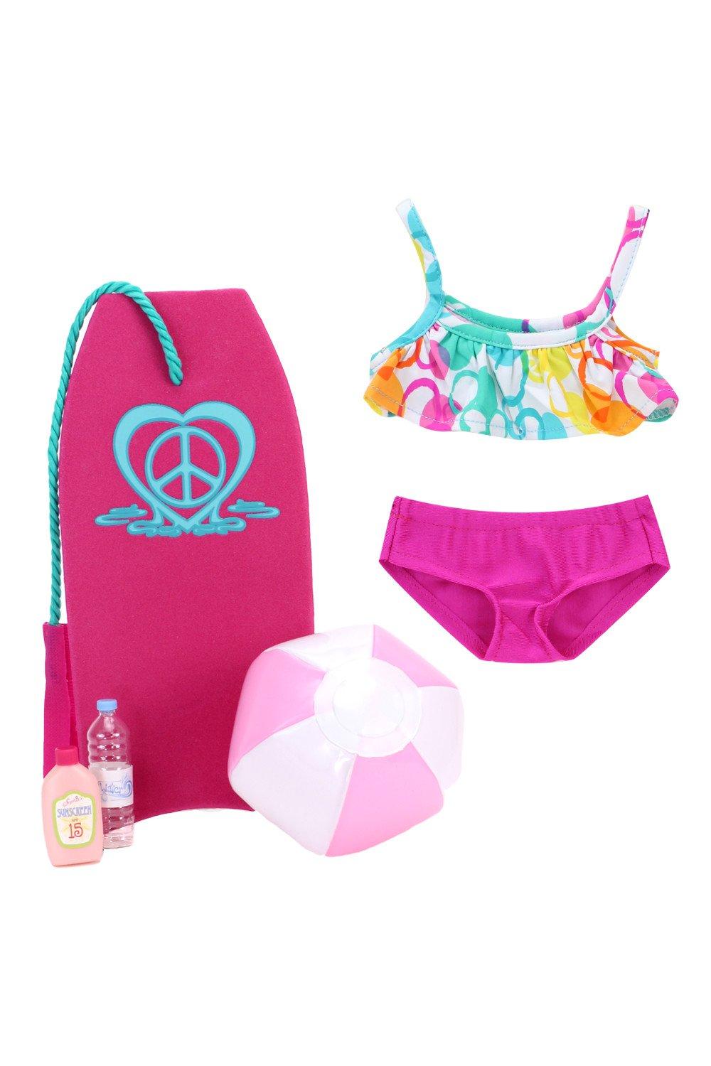 Sophia’s  18" Doll Bubble Bikini with 5 Play Beach Accessories