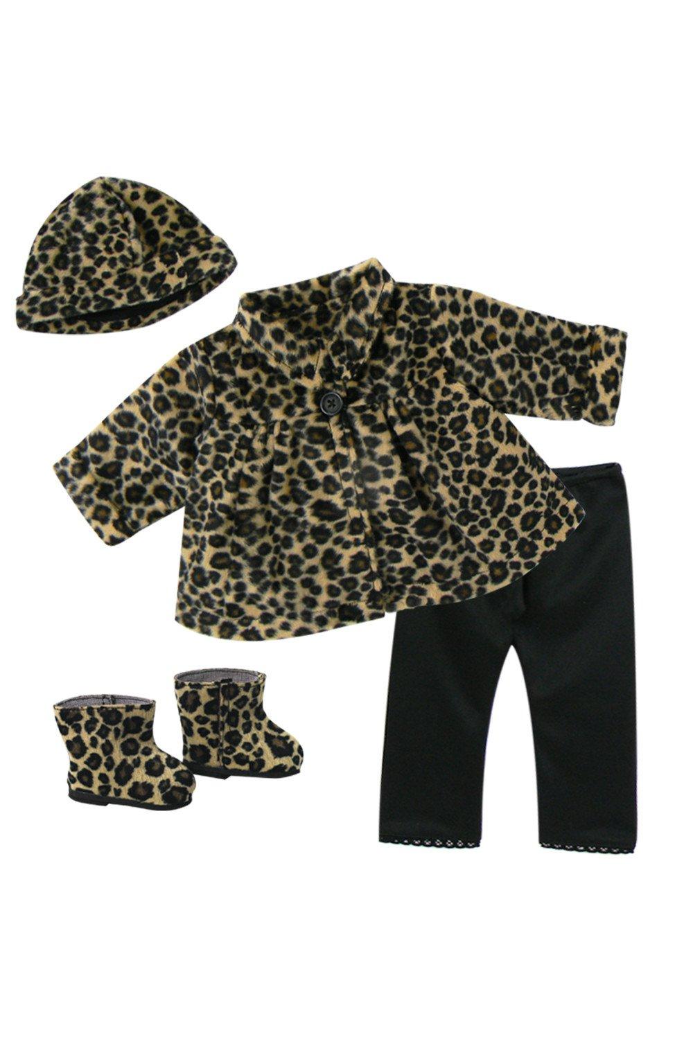 Sophia’s, 18" Dolls Clothes Animal Print Set Outfit with Doll Shoes & Hat