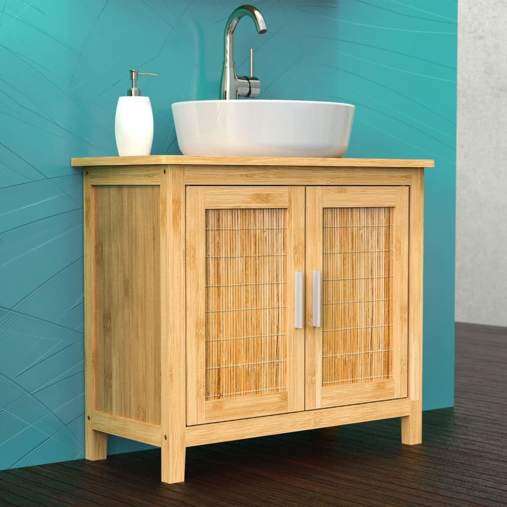 EISL Bathroom Base Cabinet Bamboo 67x28x60 cm