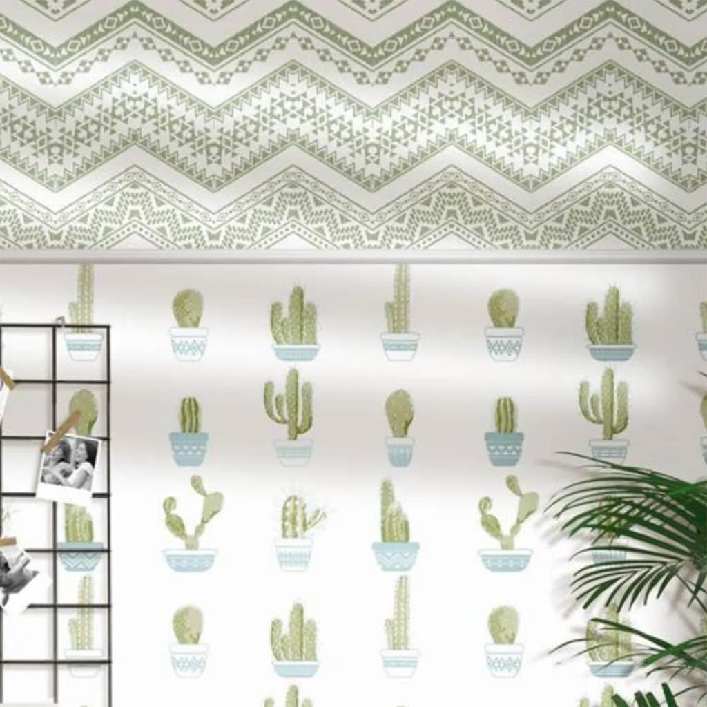 Noordwand Urban Friends & Coffee Wallpaper Etnico White and Green