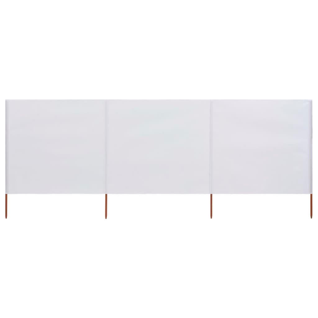 3-panel Wind Screen Fabric 400x80 cm Sand White