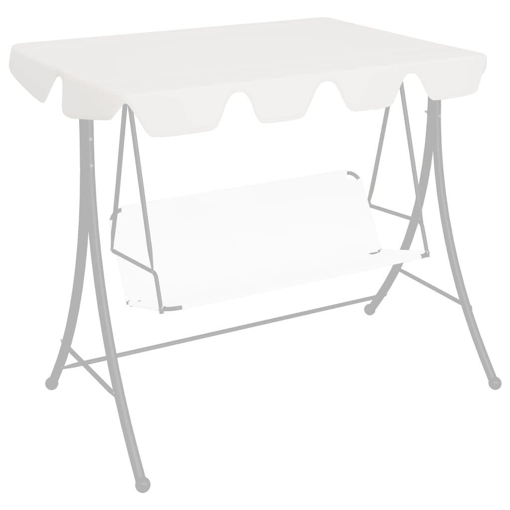 Replacement Canopy for Garden Swing White 150/130x105/70 cm