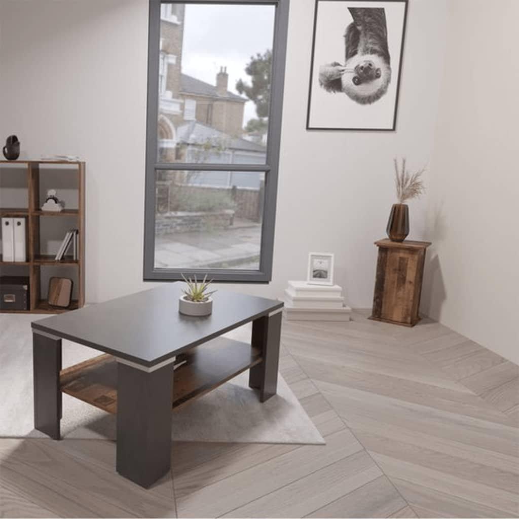 FMD Coffee Table with Shelf Matera Grey and Old Style