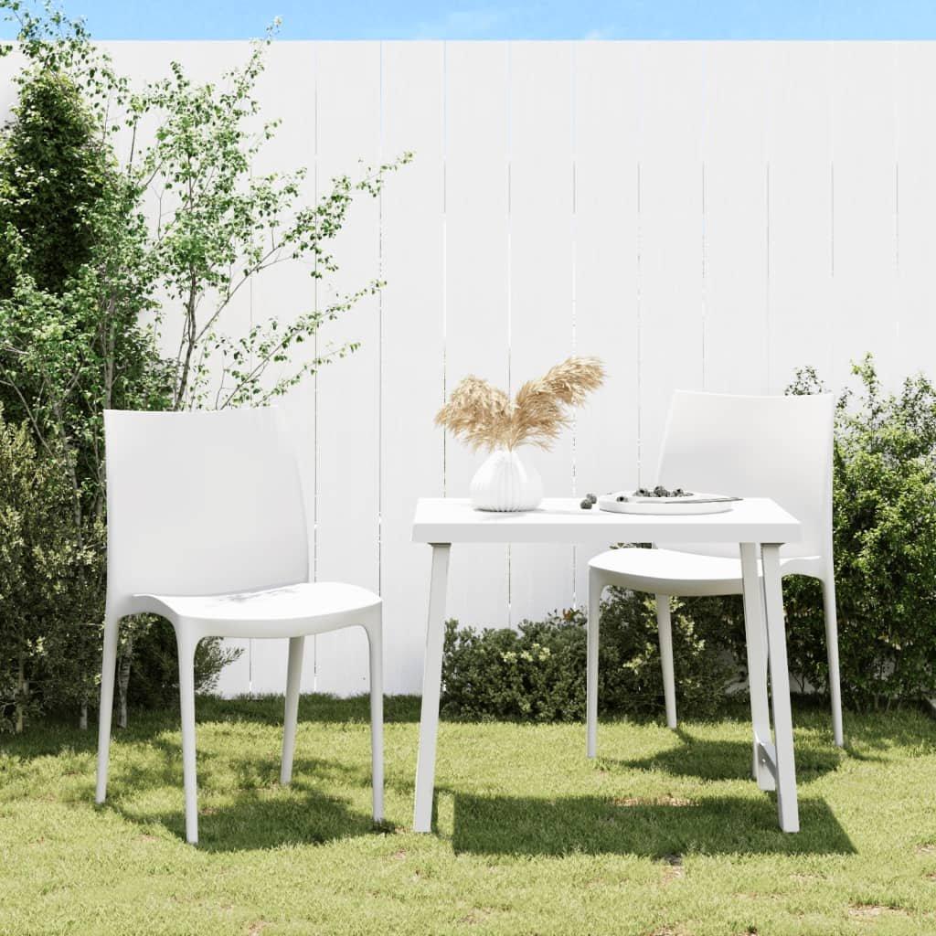 Garden Chairs 2 pcs White 50x46x80 cm Polypropylene