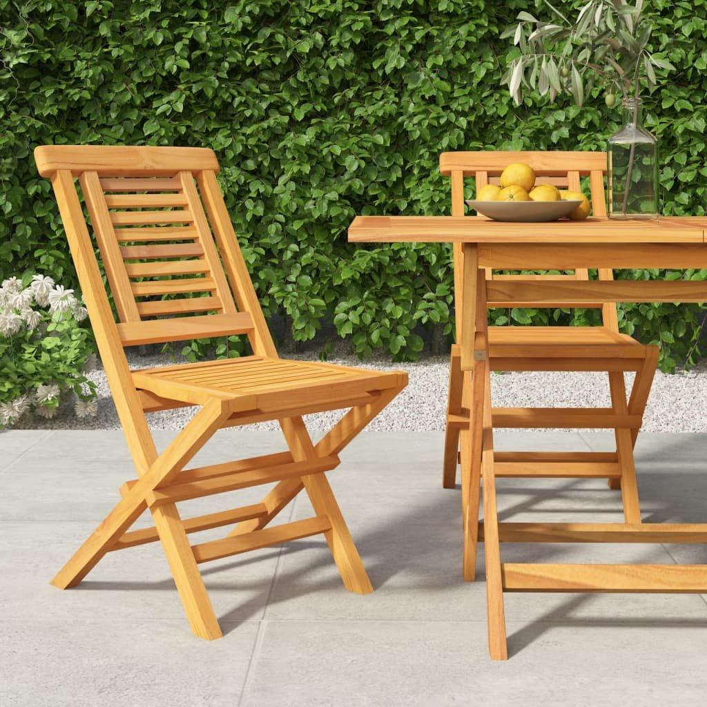 Folding Garden Chairs 2 pcs 47x63x90 cm Solid Wood Teak