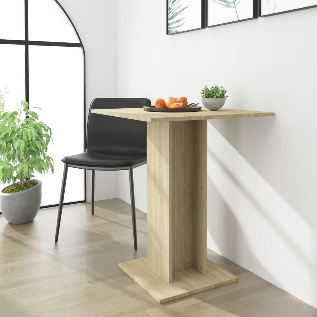 Bistro Table Sonoma Oak 60x60x75 cm Engineered Wood