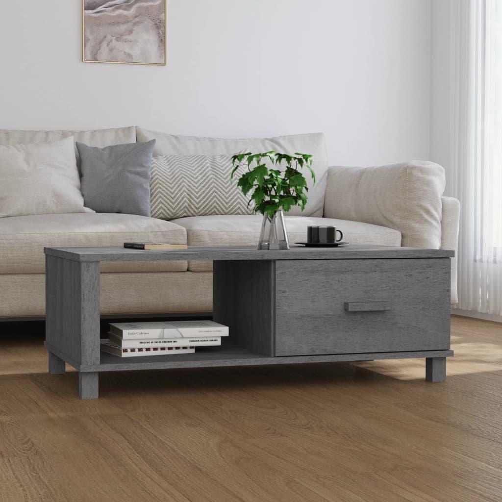 Coffee Table HAMAR Dark Grey 100x55x35 cm Solid Wood Pine