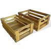 Berkfield Home Apple Crate Set 2 Pieces Solid Acacia Wood thumbnail 1