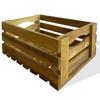 Berkfield Home Apple Crate Set 2 Pieces Solid Acacia Wood thumbnail 4