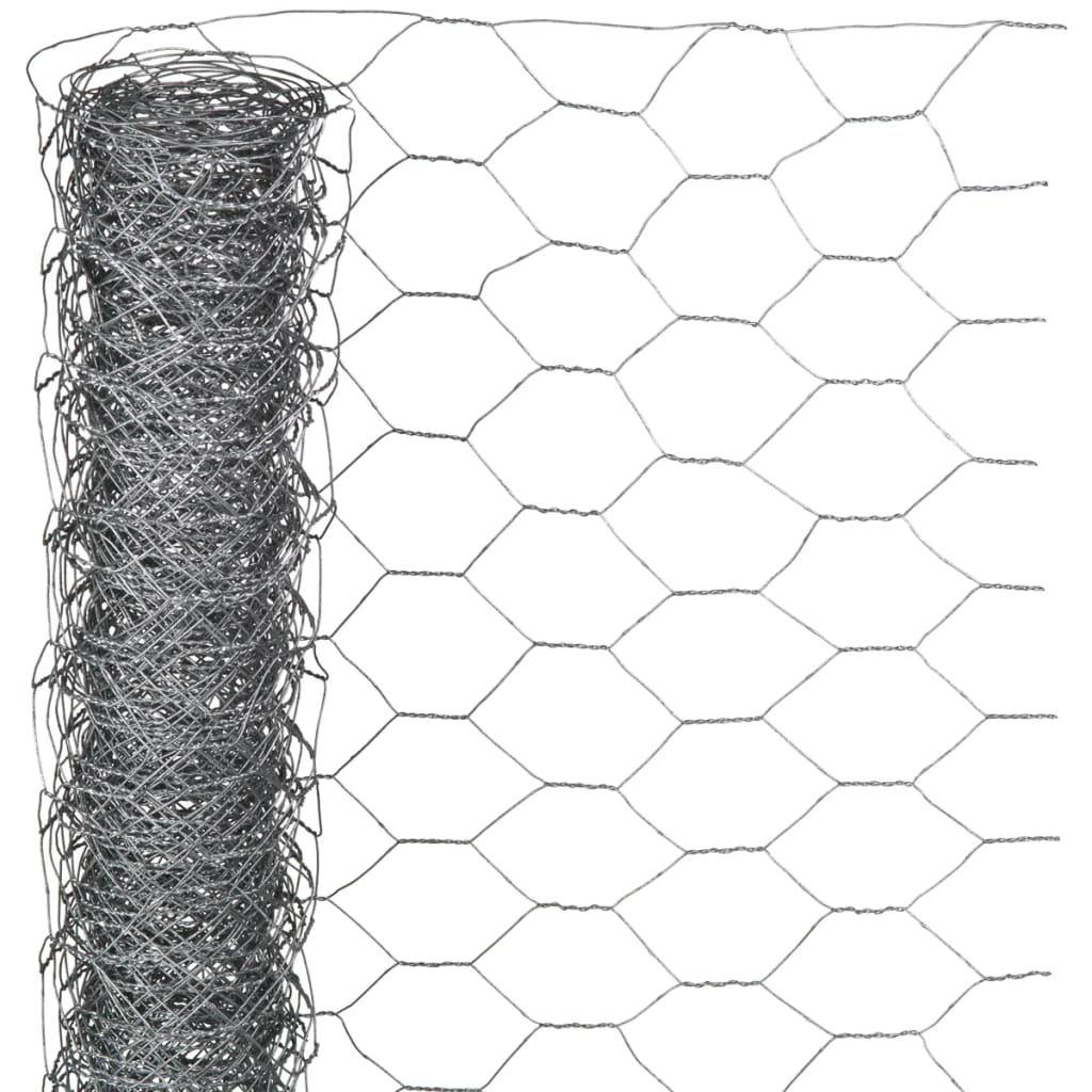 Nature Wire Mesh Hexagonal 1x10 m 40 mm Galvanised Steel