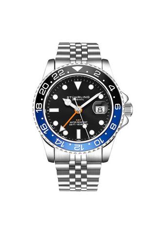 Product Meridian GMT Quartz 42mm Diver With Stainless Steel Deployant Buckle Blue