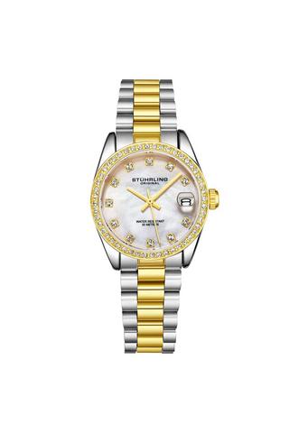 Product Lineage Ladies Quartz 31mm Watch With Crystal Markers Gold