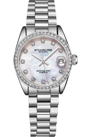 Product Lineage Ladies Quartz 31mm Watch With Crystal Markers Silver