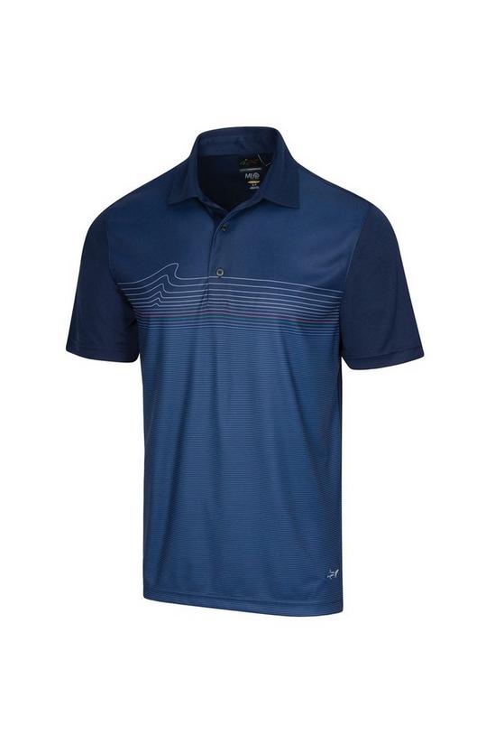 Greg Norman 'Microlux' ML75 Fin Print Golf Polo Shirt 1
