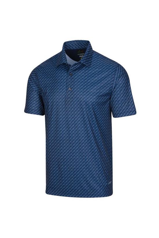 Greg Norman 'Microlux' ML75 Iron Print Golf  Polo Shirt 1