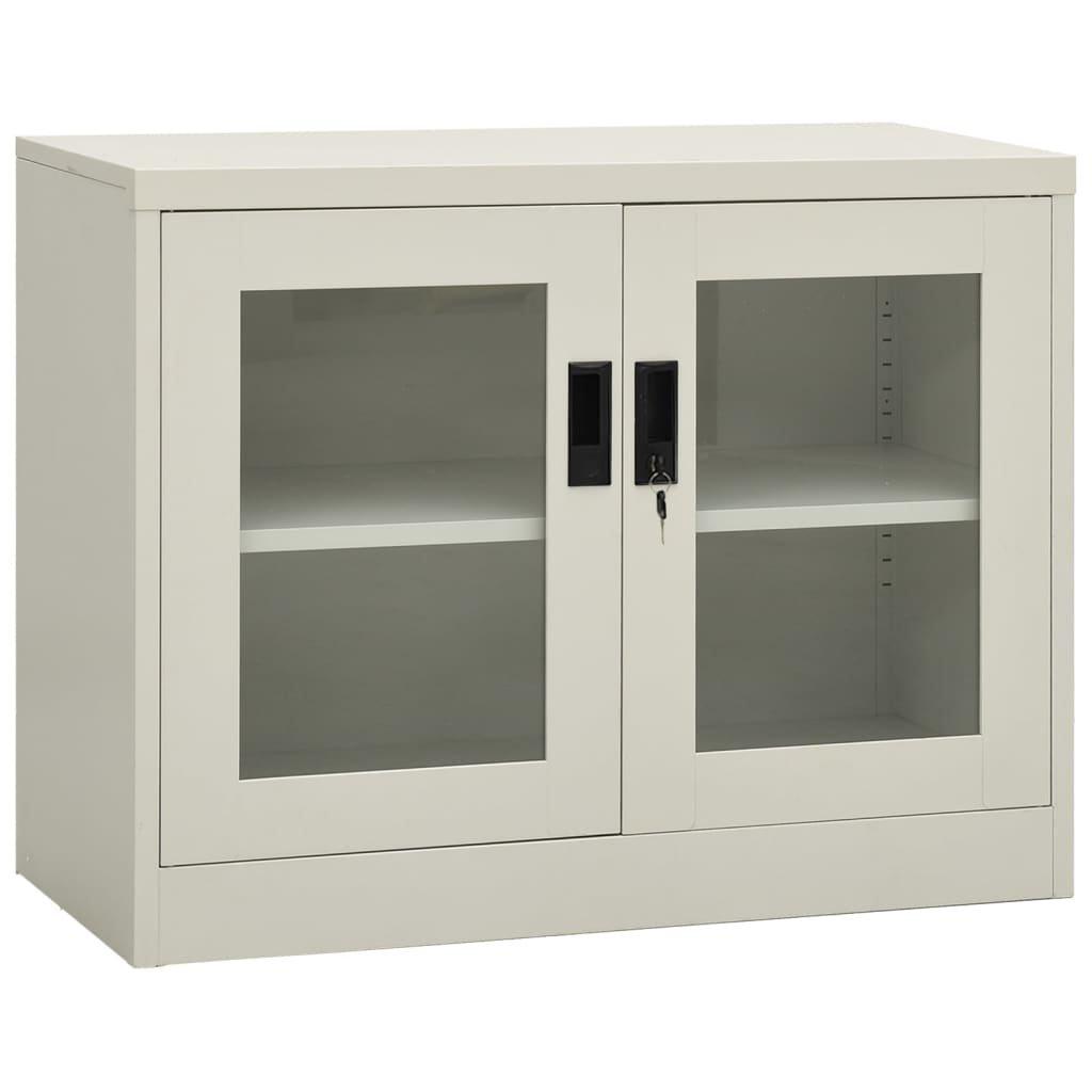 Office Cabinet Light Grey 90x40x70 cm Steel