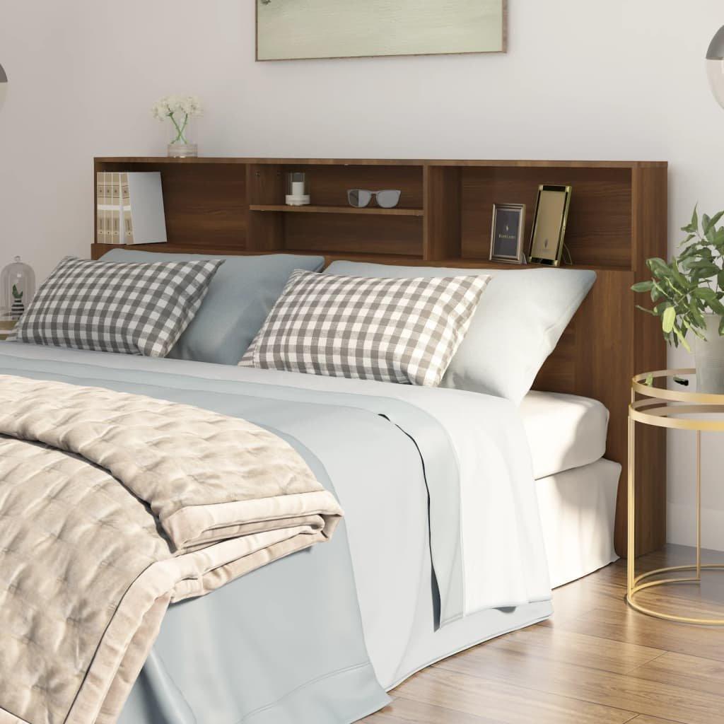 Beds | Headboard Cabinet Brown Oak 200x19x103.5 cm | Berkfield Home