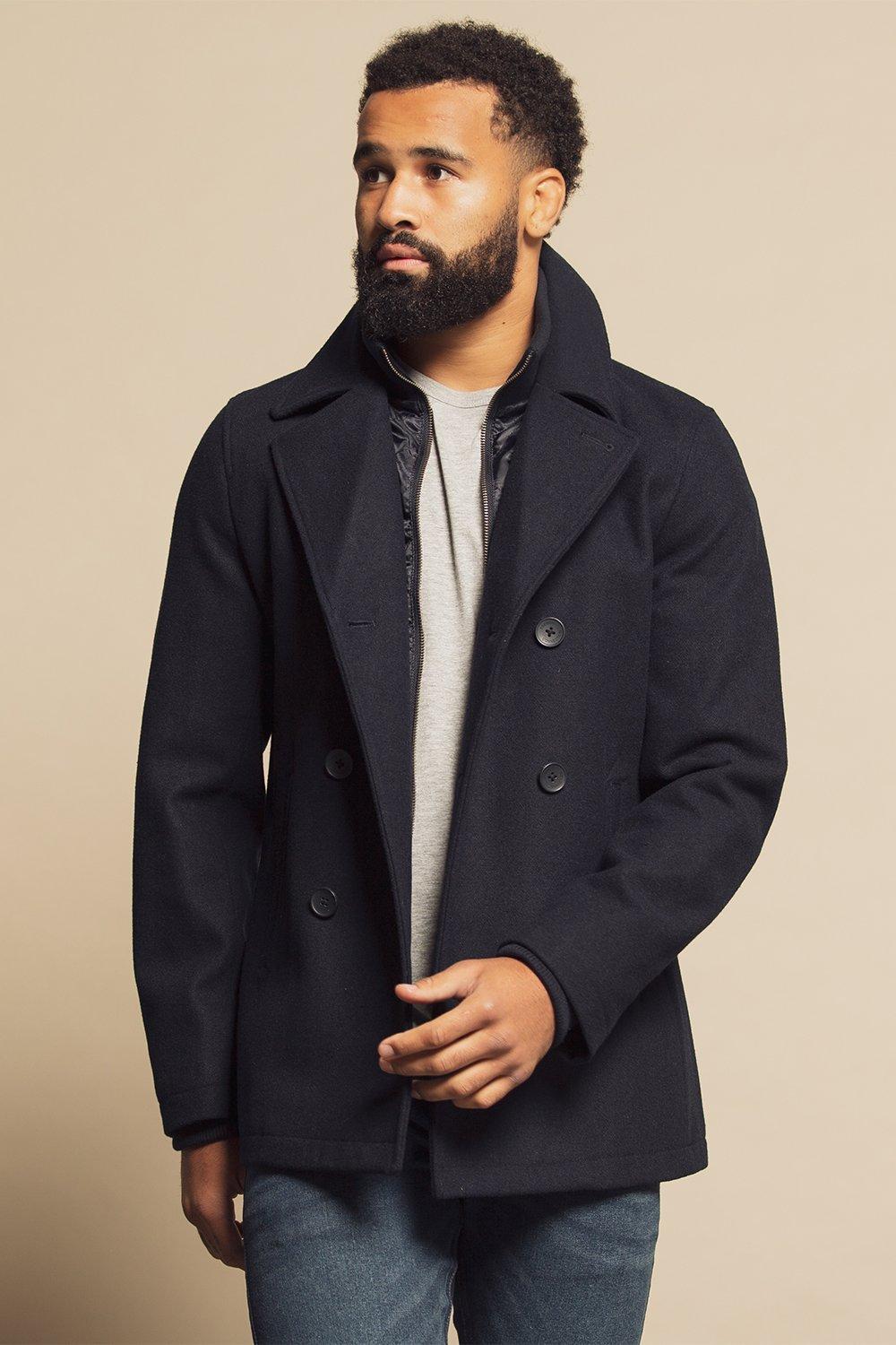 Buy Threadbare Blue Double Breasted Tailored Coat from the Next UK