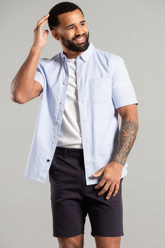 French Connection Cotton Short Sleeve Gingham Shirt 1