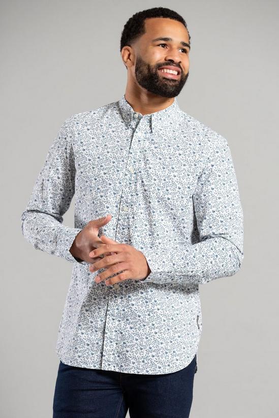 French Connection Cotton Long Sleeve Floral Shirt 1