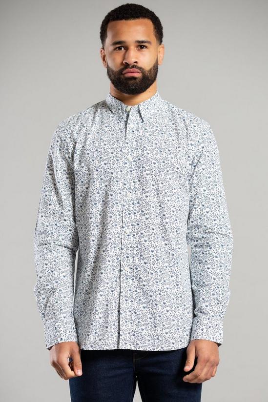 French Connection Cotton Long Sleeve Floral Shirt 4