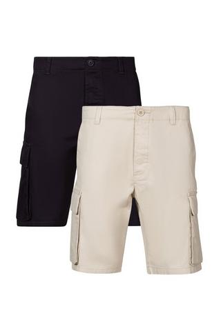 Product 2 Pack Cotton Cargo Shorts Navy