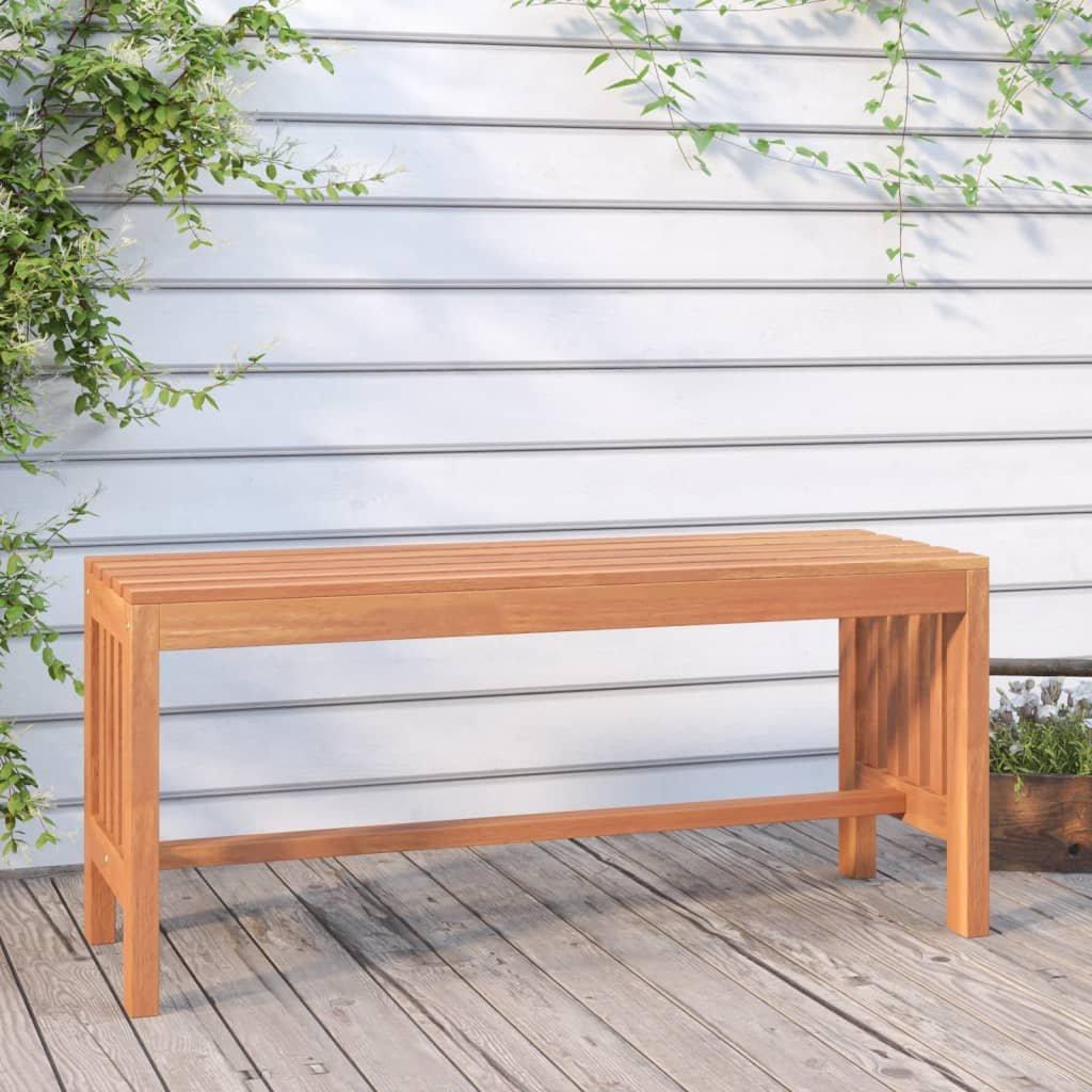 Garden Bench 110 cm Solid Wood Eucalyptus