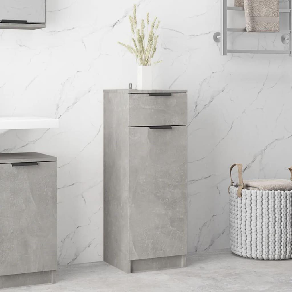 Bathroom Cabinet Concrete Grey 32x34x90 cm Engineered Wood