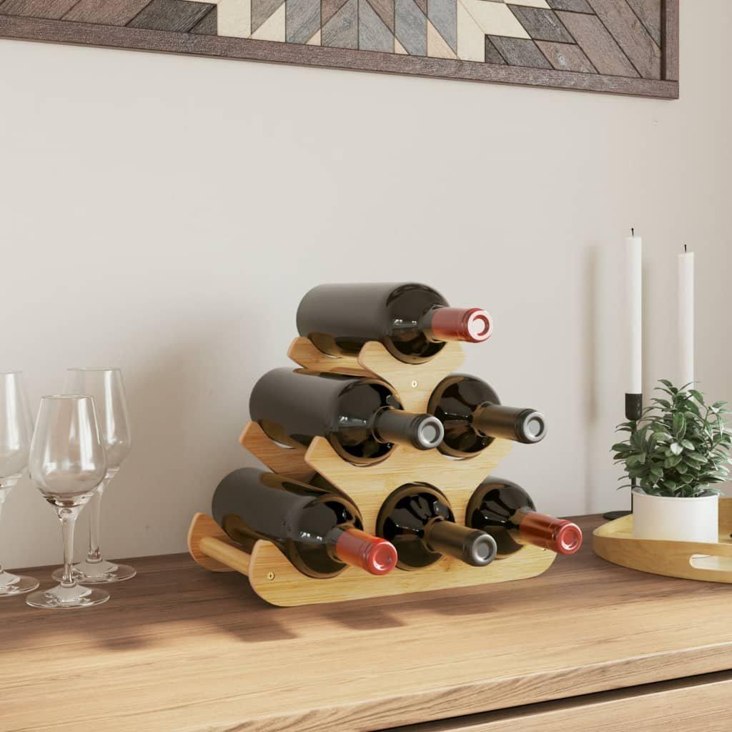 Wine Rack for 6 Bottles 35x18x25.5 cm Bamboo
