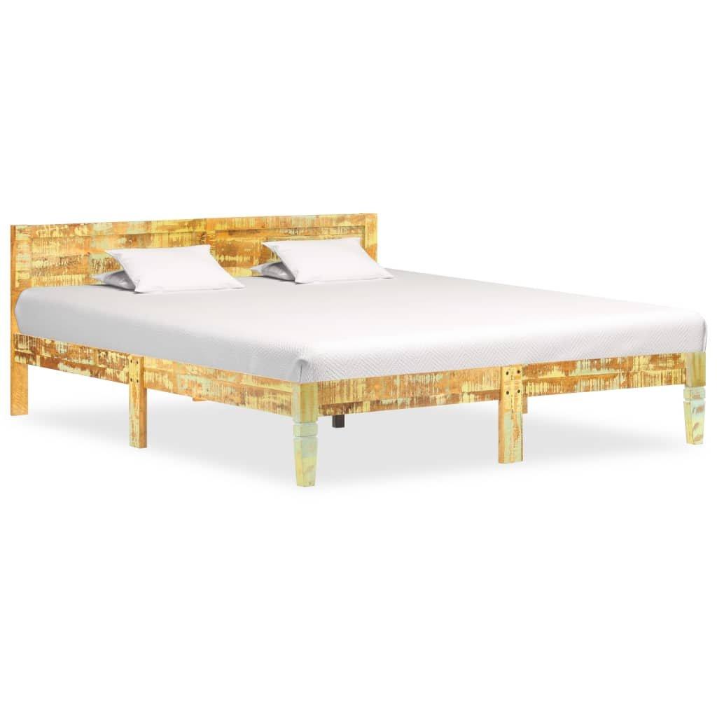 Bed Frame Solid Reclaimed Wood 180x200 cm Super King
