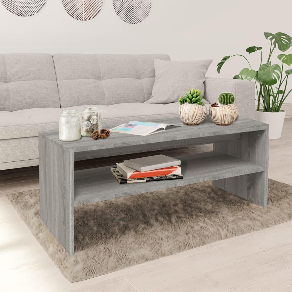 Coffee Table Grey Sonoma 100x40x40 cm Engineered Wood