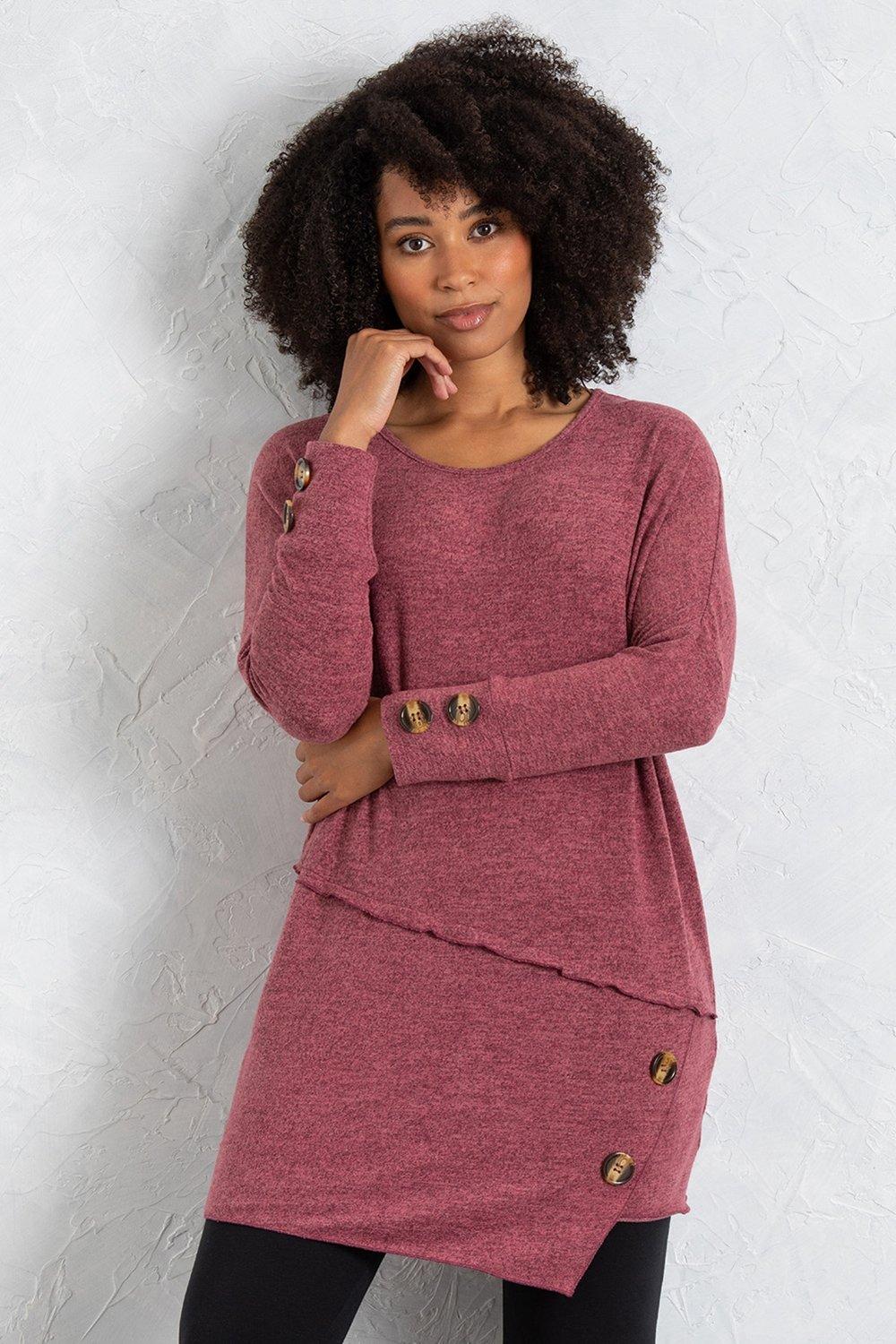 Tops | Drop Shoulder Oversized Knitted Tunic | Klass.