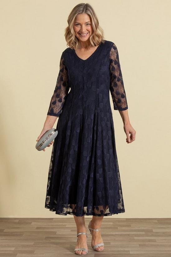 Anna Rose Panelled Lace Midi Dress 1