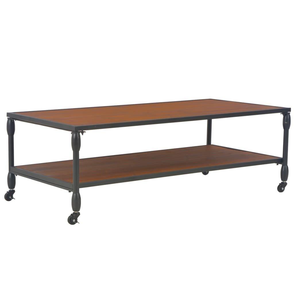 Coffee Table with Shelf 120x60x40 cm Solid Fir Wood