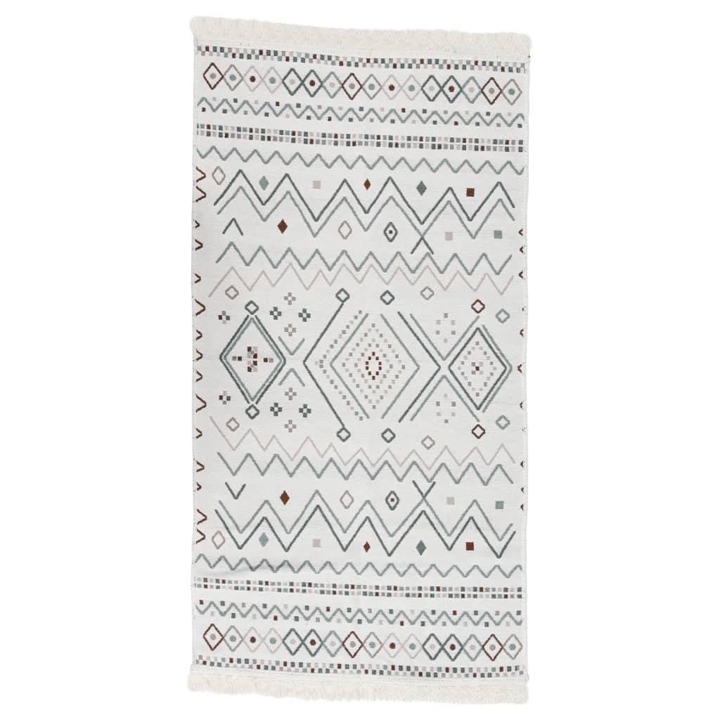 Rug Beige and Blue 120x180 cm Cotton