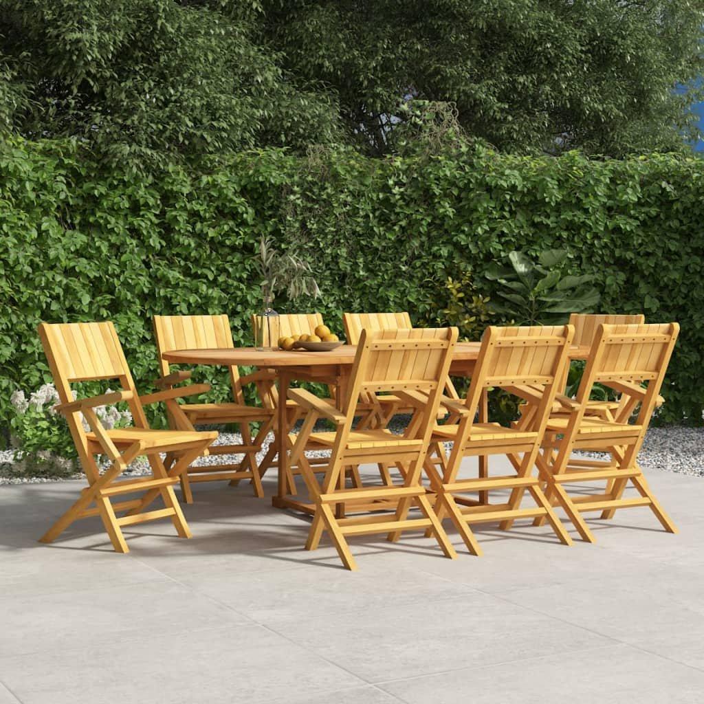 Folding Garden Chairs 8 pcs 55x61x90 cm Solid Wood Teak