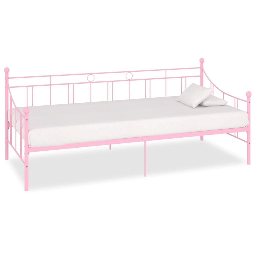 Daybed Frame Pink Metal 90x200 cm