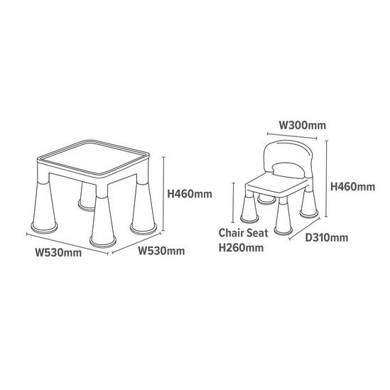 Liberty House Toys Plastic Table and Chair Set 6