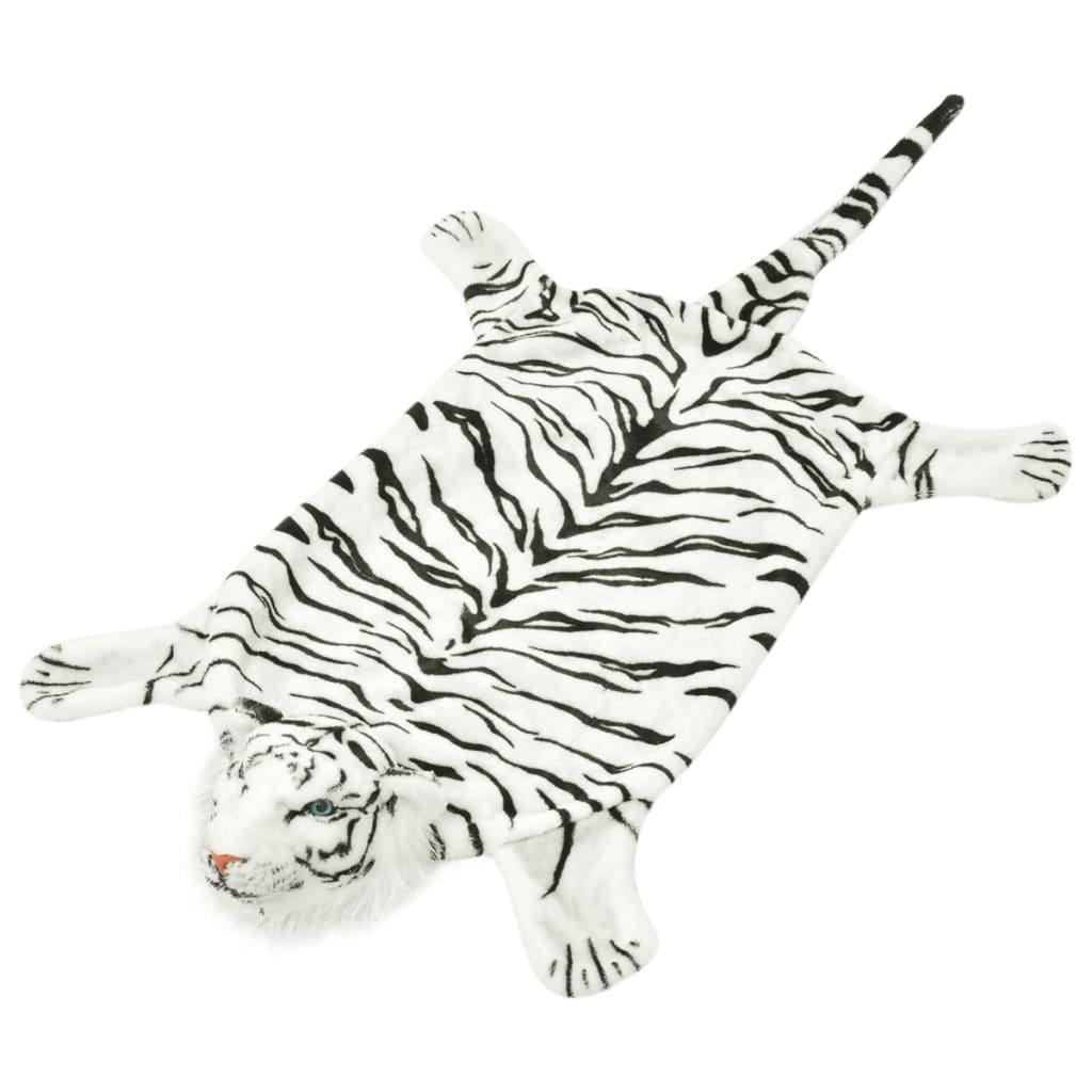 Tiger Carpet Plush 144 cm White