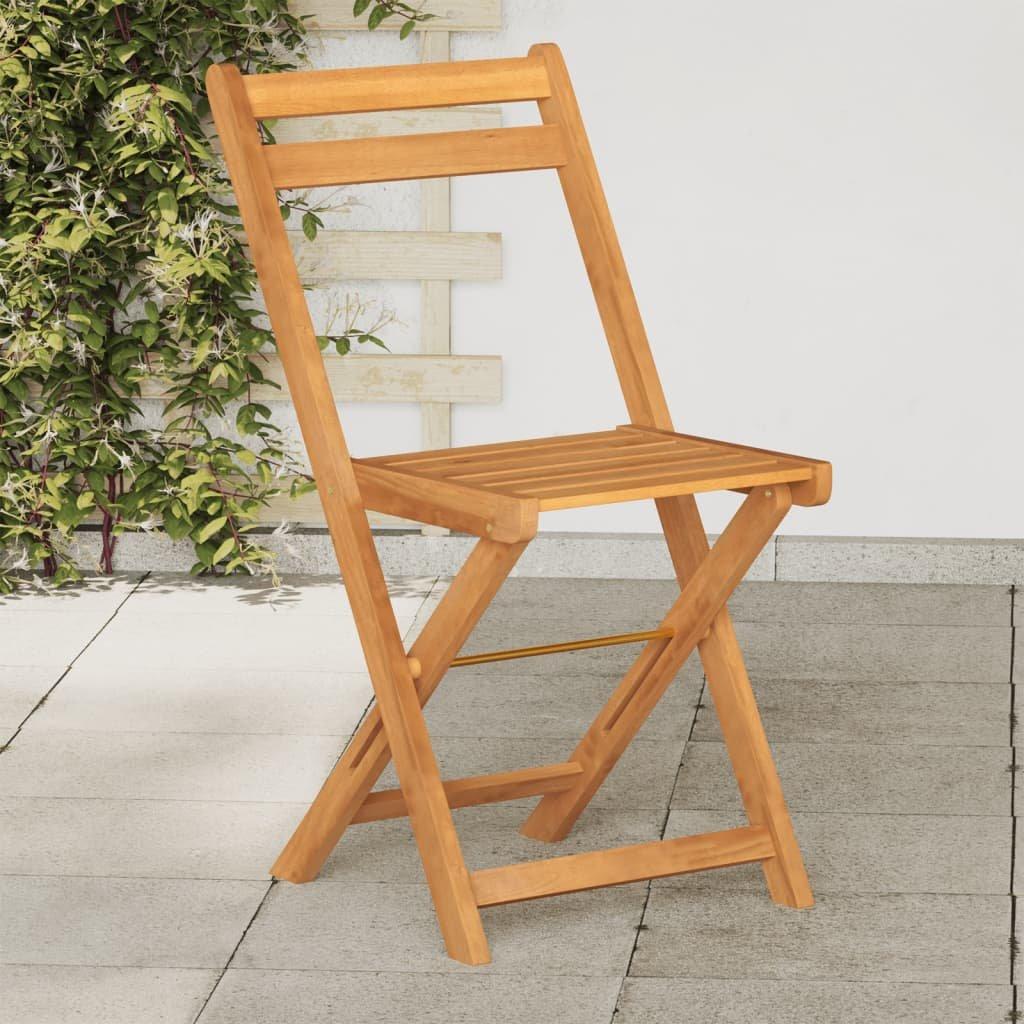 Folding Bistro Chairs 6 pcs Solid Wood Acacia