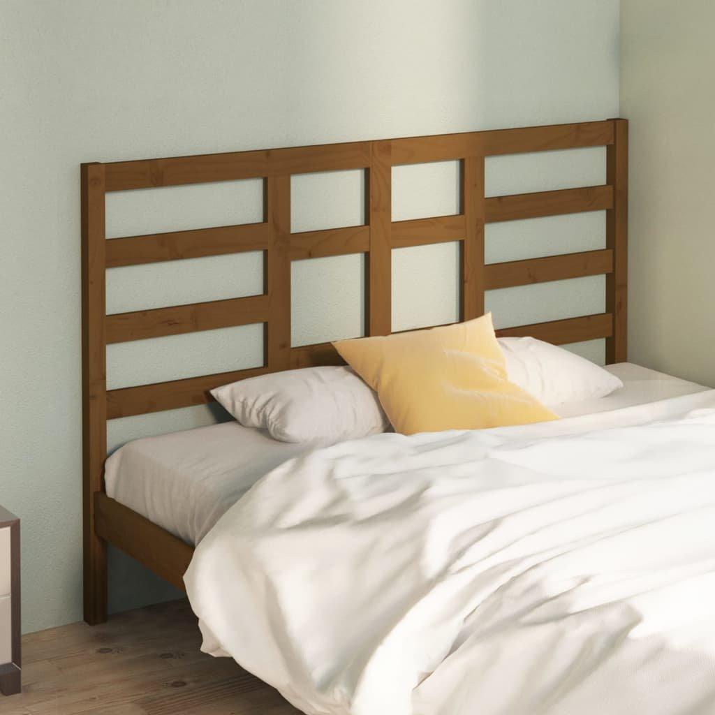 Bed Headboard Honey Brown 156x4x104 cm Solid Wood Pine