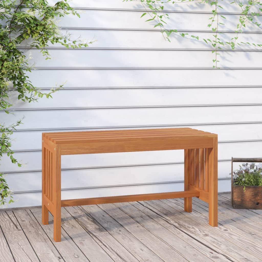 Garden Bench 80 cm Solid Wood Eucalyptus