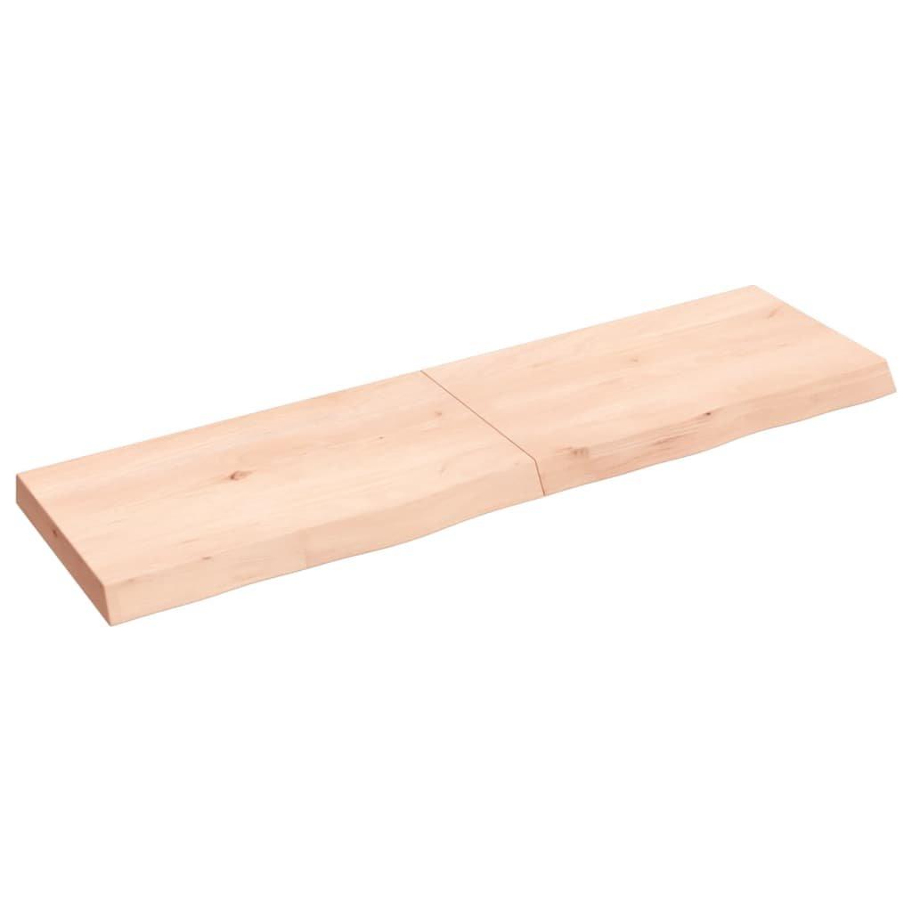 Wall Shelf 140x40x(2-6) cm Untreated Solid Wood Oak