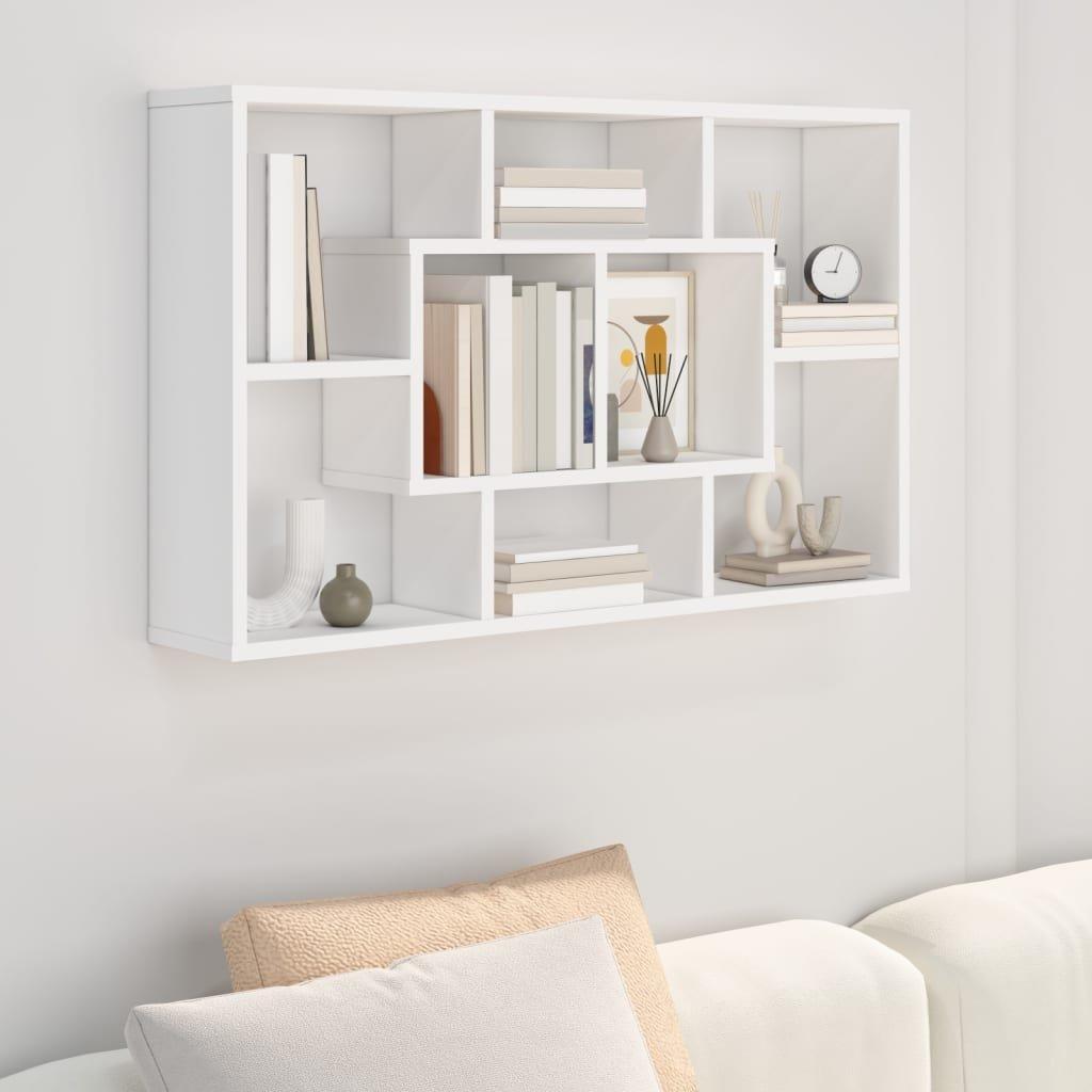 Wall Shelf White 85x16x52.5 cm Engineered Wood