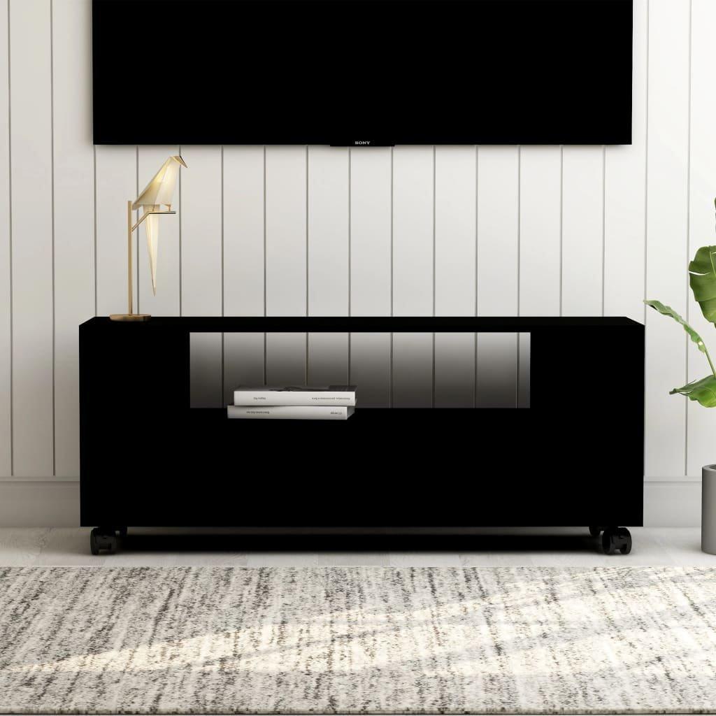 TV Cabinet Black 120x35x48 cm Engineered Wood