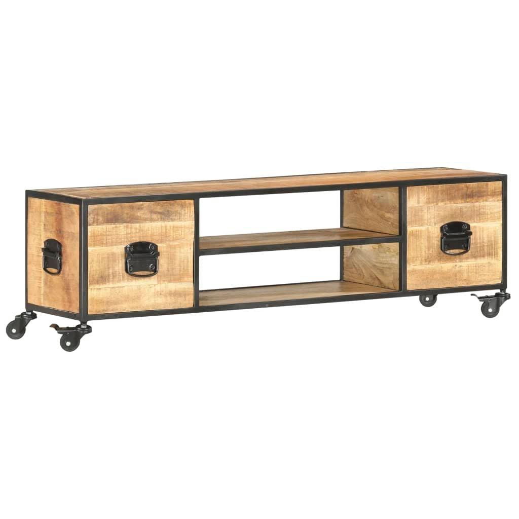 TV Cabinet 130x30x39 cm Solid Mango Wood