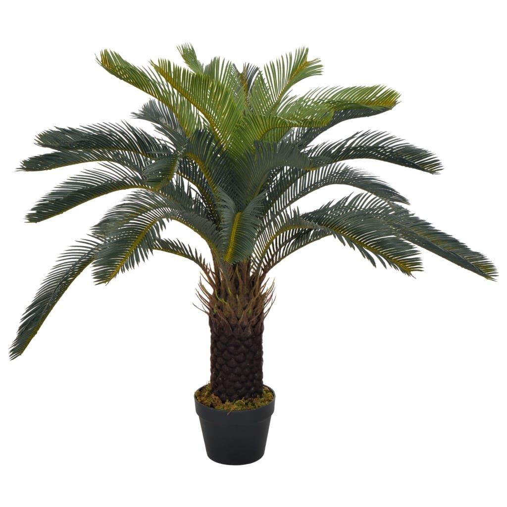 Artificial Plant Cycas Palm with Pot Green 90 cm